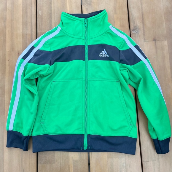 adidas Other - Adidas Lime Green and Grey Athletic Zip Up Jacket